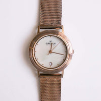 Grenen vintage de rosa dorada por Skagen Diseños Fecha reloj para mujeres