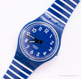 Swatch GN230i Striped UP-Wind Uhr | 2009 Marine Blue Swatch Mann