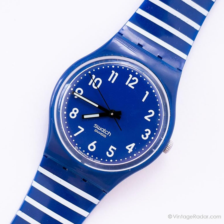 2009 Blue Swiss Swatch Watch for Men and Women, Cool Full Blue Unisex Swatch 2009 Blue Swiss Swatch Watch for Men and Women, Cool Full  main image 3