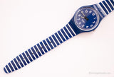 Swatch Viento ascendente de rayas de GN230i reloj | 2009 azul marino Swatch Caballero