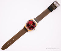 1988 Swatch GX104 SLOAN RANGER Uhr | Goldton 80er Jahre Swatch Mann Uhr