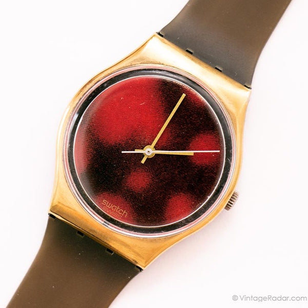 1988 Swatch GX104 Sloan Ranger montre | Gold-Tone 80s Swatch Gant montre