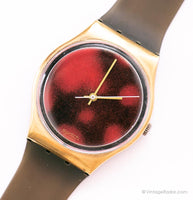 1988 Swatch GX104 Sloan Ranger montre | Gold-Tone 80s Swatch Gant montre