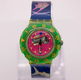 Scuba 200 SDN101 FISH FELIZ swatch reloj con caja | 90 Swatch Scuba