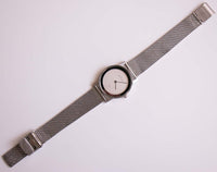 Tono plateado Skagen Dinamarca reloj Vintage | Acero Minimalista de mujeres reloj