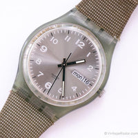 Vintage ▾ Swatch GG709 PIUME DI GALLINA OROLOGIO | Data di 2000 giorni Swatch Gentiluomo