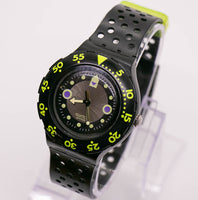 Swatch Scuba Black Wave SDB102 montre | 1991 Black Scuba 200 swatch
