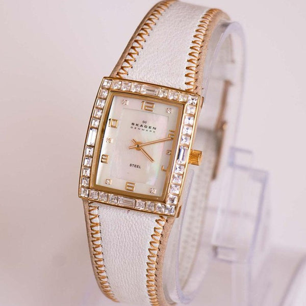 Vintage Skagen 527SGLW Women's Watch | Studio Leather Strap Watch