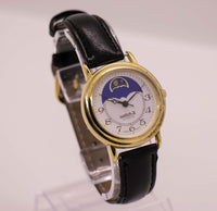 Gold-tone Watch it Moon Phase Watch | Vintage Quartz Watch Unisex