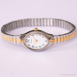 Antiguo Pulsar 1N01-X203 reloj | Óvalo de dos tonos reloj para mujeres