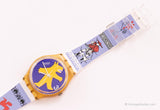 1994 Swatch GJ112 BESTIONE Watch | Vintage Yellow Dinosaur Swatch Watch