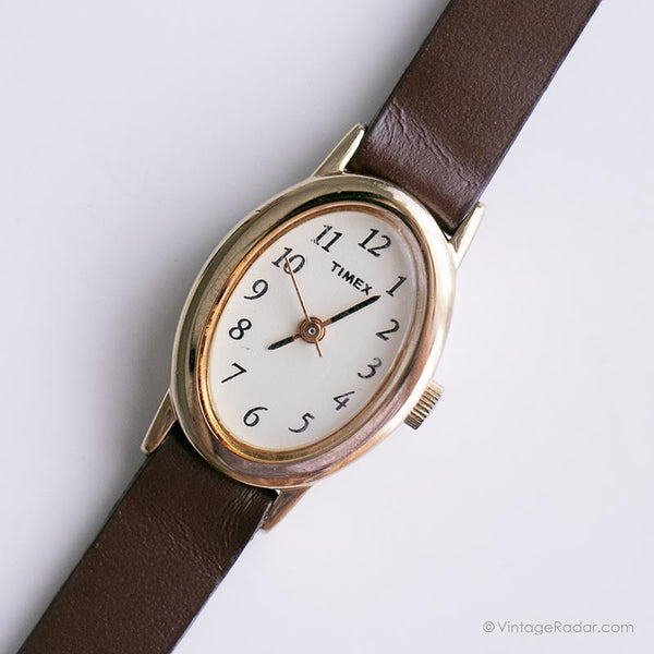Vintage elegante Timex reloj para damas | Tono dorado Timex Cuarzo reloj