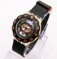Swatch Scuba Tech immersioni SDK110 orologio | Nero e arancione Swatch Scuba