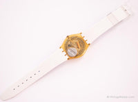 1994 Swatch GJ112 Bestione reloj | Dinosaurio amarillo vintage Swatch reloj