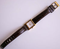 Vintage ▾ Skagen 528sgld8a orologio tono d'oro per quadrato quadrato da donna