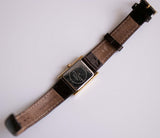 Vintage ▾ Skagen 528sgld8a orologio tono d'oro per quadrato quadrato da donna