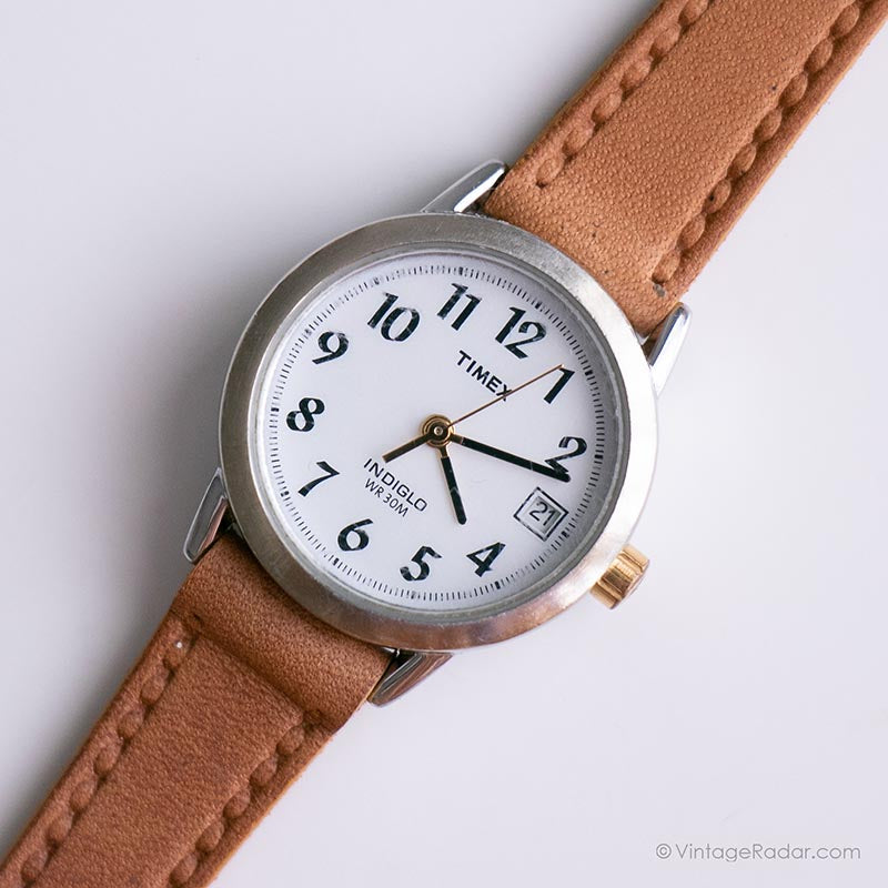 Vintage Silver-tone Timex Indiglo Watch | Office Watch for