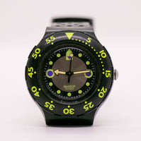 1991 Vintage Swatch Scuba Schwarze Welle SDB102 Uhr | Schwarzer Tauch swatch