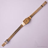 Vintage Pulsar Y580-5269 R0 Watch | Ladies Rectangular Gold-tone Watch