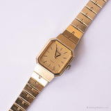 Antiguo Pulsar Y580-5269 R0 reloj | Damas tono de oro rectangular reloj