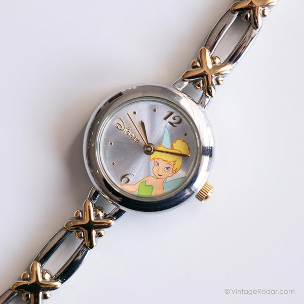 Vintage winzig Tinker Bell Uhr durch Seiko | Rostfreier Stahl Disney Uhr