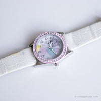 Blanco vintage Tinker Bell Señoras reloj | Disney Reloj de pulsera coleccionable