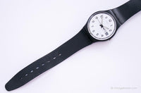 كلاسيكي Swatch GB743 مرة أخرى شاهد | 1999 الأسود والأبيض Swatch جنت
