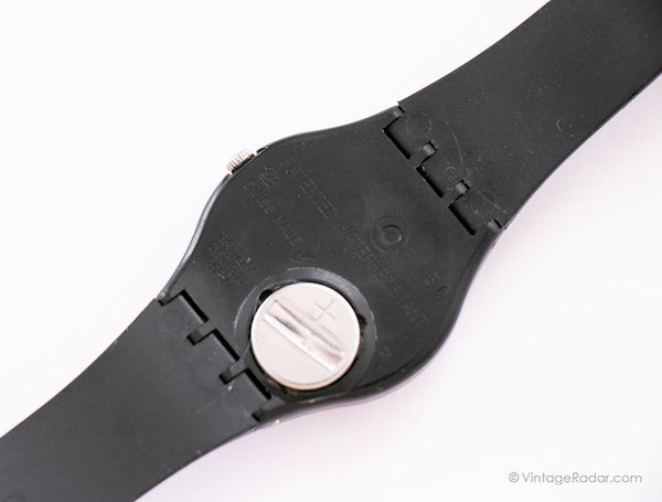 Vintage Swatch GB743 ONCE AGAIN Watch | 1999 Black & White Swatch Gent ...
