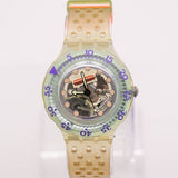 1991 Vintage Swatch Scuba Gelatina bubble sdk104 orologio con scatola originale