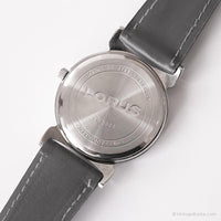 Vintage Lorus Office Watch | Japan Quartz Gray Strap Silver-tone Watch