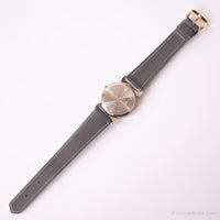 Antiguo Lorus Oficina reloj | Japan Quartz Grey Strap Tono plateado reloj