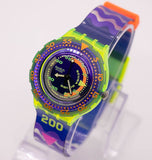 1991 Swatch Scuba ساعة القادمة المد SDJ100 | حالة NOS مع الصندوق