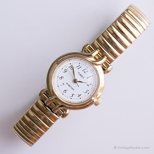 Elegante vintage Timex Guarda | Tono d'oro Timex Guarda le donne