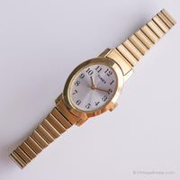 Vintage Gold-tone Quartz Watch for Ladies | Elegant Timex Wristwatch