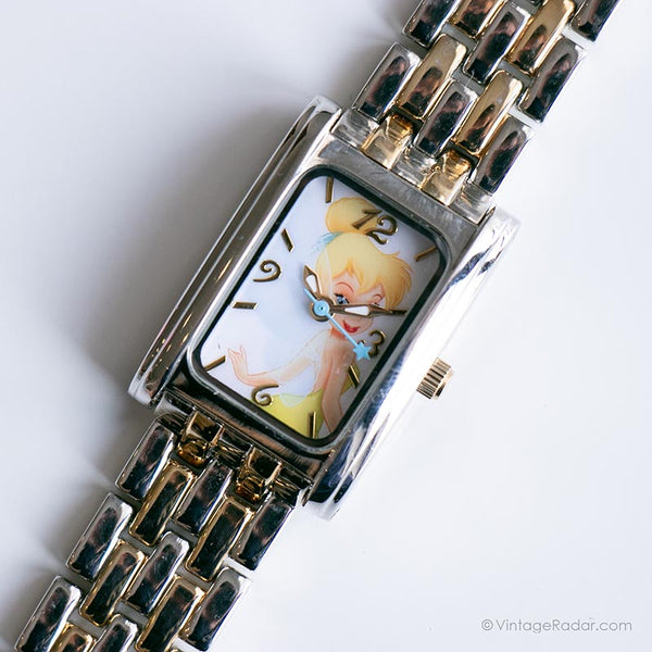 Vintage zweifarbig Disney Uhr für sie | Elegant Tinker Bell Uhr
