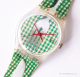Verde 1997 Swatch GK284 Falta cuchara reloj con correa original