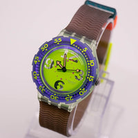 Antiguo Swatch Scuba Rociar SDN103 reloj con caja y papel original