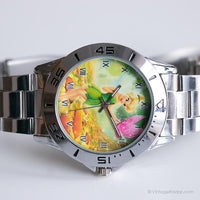 Vintage Silver-tone Tinker Bell Watch | Stainless Steel Watch for Her