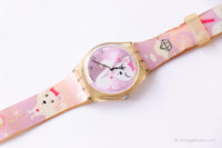 2007 Swatch Dulce Cat GE208 Watch | Pink Swatch Watch