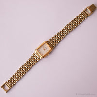 كلاسيكي Seiko V401-5129 R0 Watch | ساعة سيدات ذات نغمة ذهبية مستطيلة