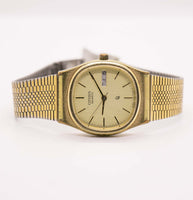 Gold-Tone Vintage Citizen 7103-714501 y Uhr | Retro Citizen Uhren