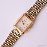 Vintage Seiko V401-5129 R0 Watch | Ladies Rectangular Gold-tone Watch