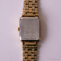 Jahrgang Seiko V401-5129 R0 Uhr | Damen rechteckig Gold-Ton Uhr