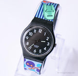 2009 Swatch Abito nero GB247 orologio | Nero Swatch Orologi
