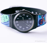 2009 Swatch Schwarzer Anzug GB247 Uhr | Schwarz Swatch Uhren