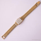 Antiguo Seiko V401-5129 R0 reloj | Damas tono de oro rectangular reloj