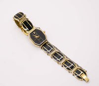 Vintage noir et or Orient W A05413-40 B2 Robe montre pour femme