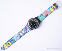 2009 Swatch Traje negro GB247 reloj | Negro Swatch Relojes