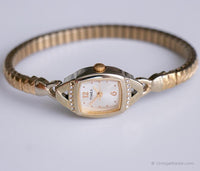 Jahrgang Timex Kleid Uhr | Goldton elegant Uhr für Damen