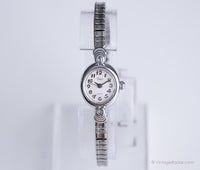 Vintage pequeño reloj para damas | Timex Tono plateado reloj